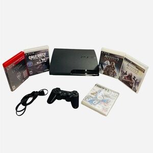 Sony PS3 Slim 320GB CECH-2501B - New Thermal Paste - 5 Games